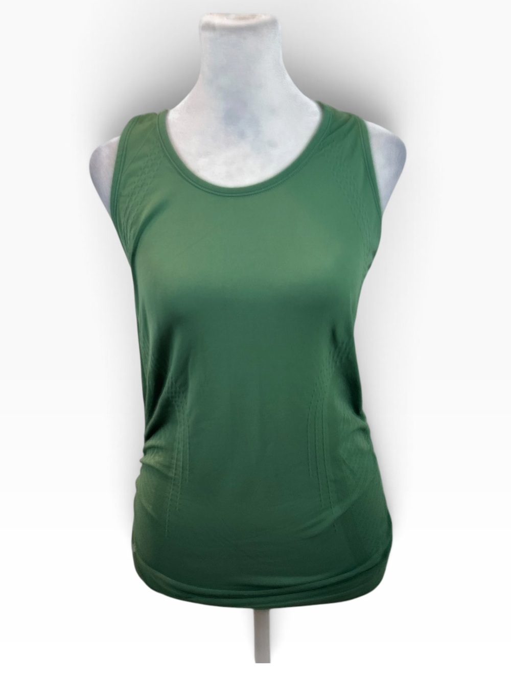 Athleta Brand Grey Racerback Tank Top Size Small Ruching at Sides